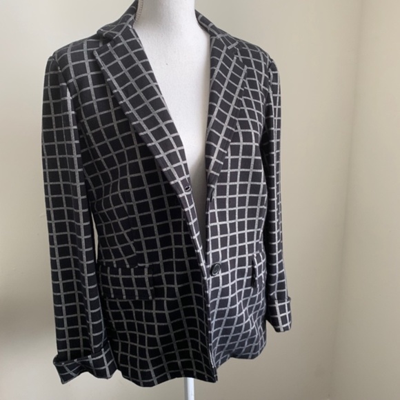 Weekend MaxMara XXL Windowpane Plaid Blazer EUC - Picture 7 of 8